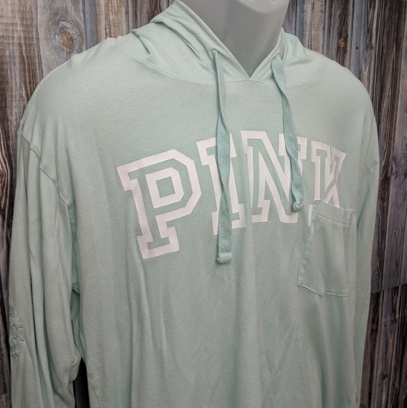 Pink Victoria Secret Long Sleeve Hooded Tee - Picture 2 of 6